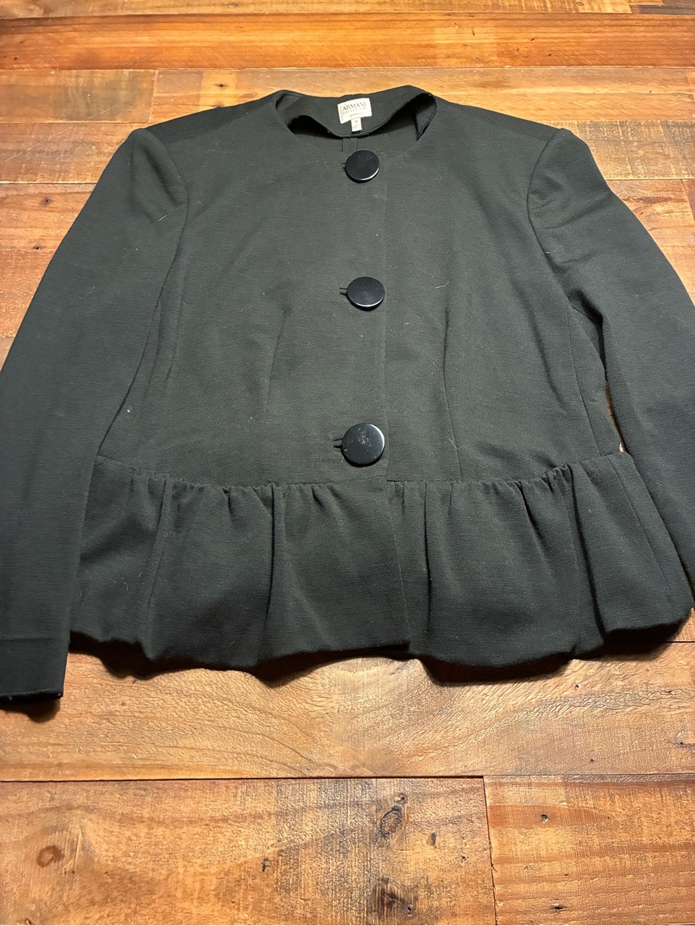 Armani Vintage Black Peplum Jacket